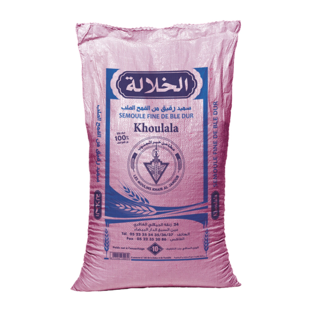 Khoulala Fine Durum Wheat Semolina 25kg Africa Feed and Food