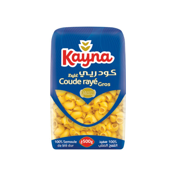 Kayna Large Striped Elbows Pasta - 500g