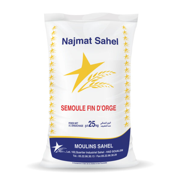 Najmat Sahel Fine Barley Semolina - 25kg